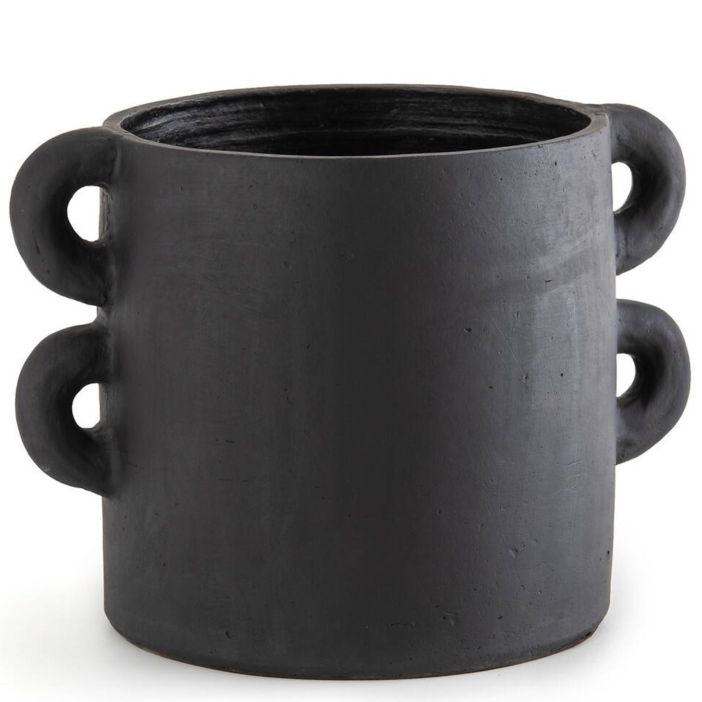 cache pot céramique noir