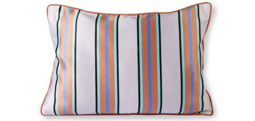 coussin rayures multicolores