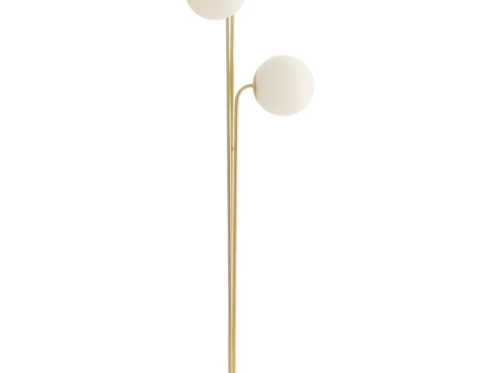 lampadaire en laiton et opaline