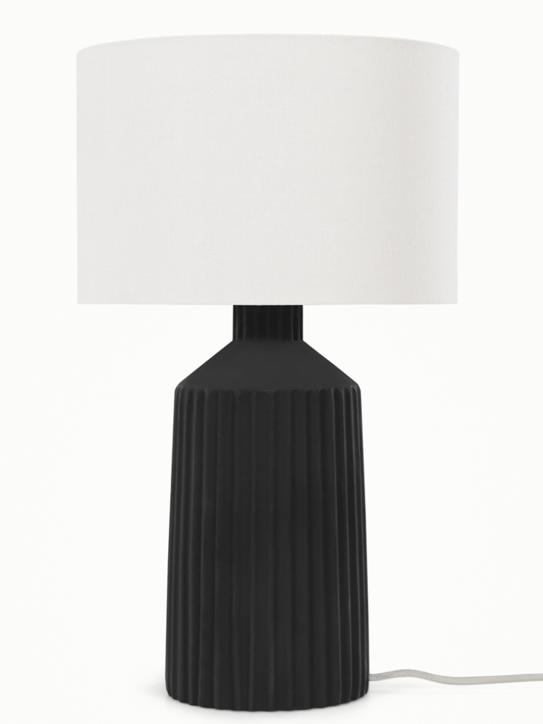lampe en céramique noire