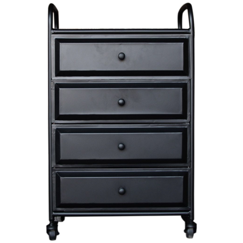 meuble bureau en métal noir