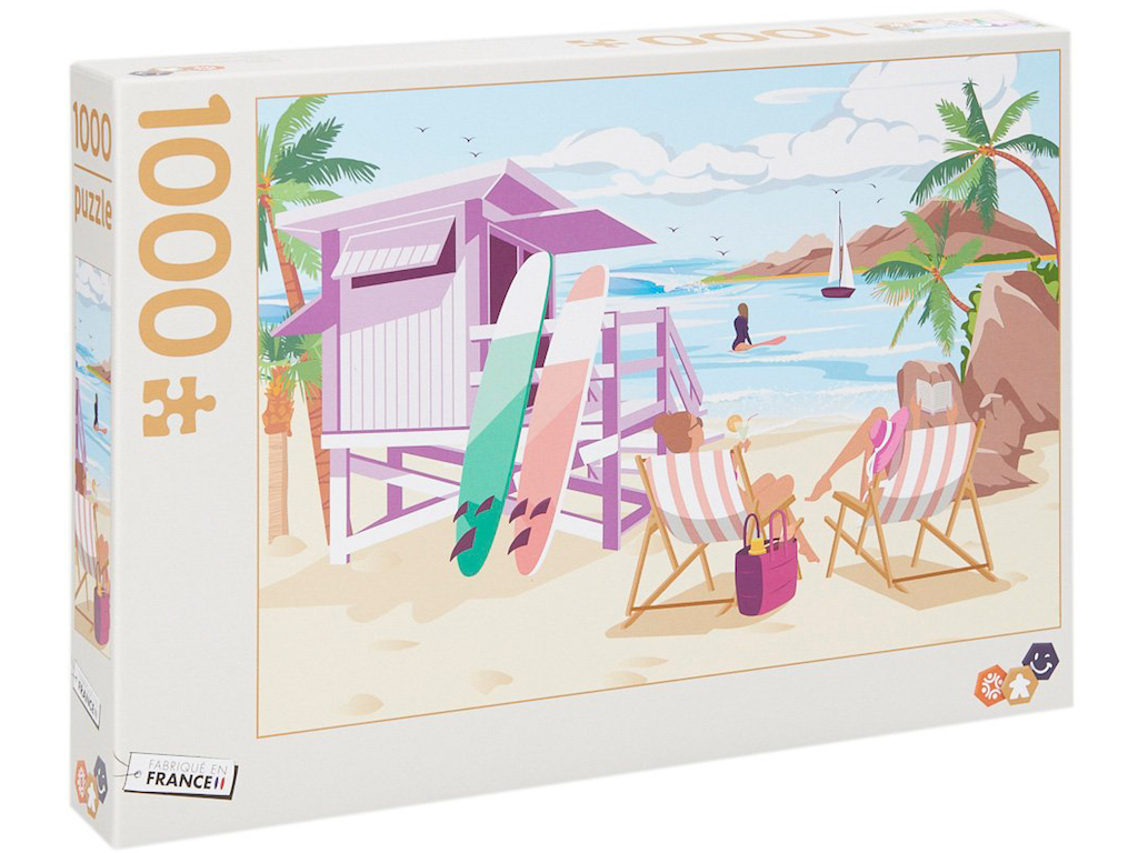 puzzle adulte surf pastel