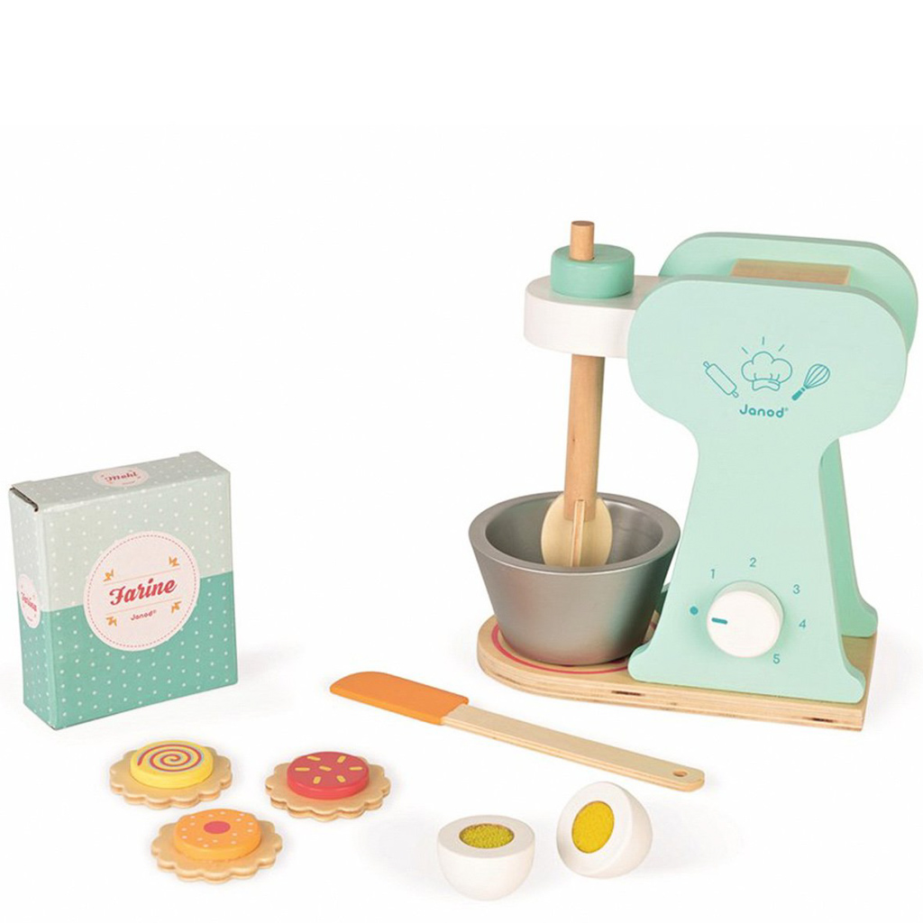 robot pâtissier en bois jouet