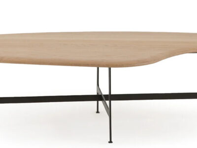 table basse organique pieds tube