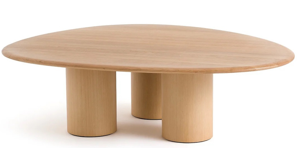 table basse organique bois