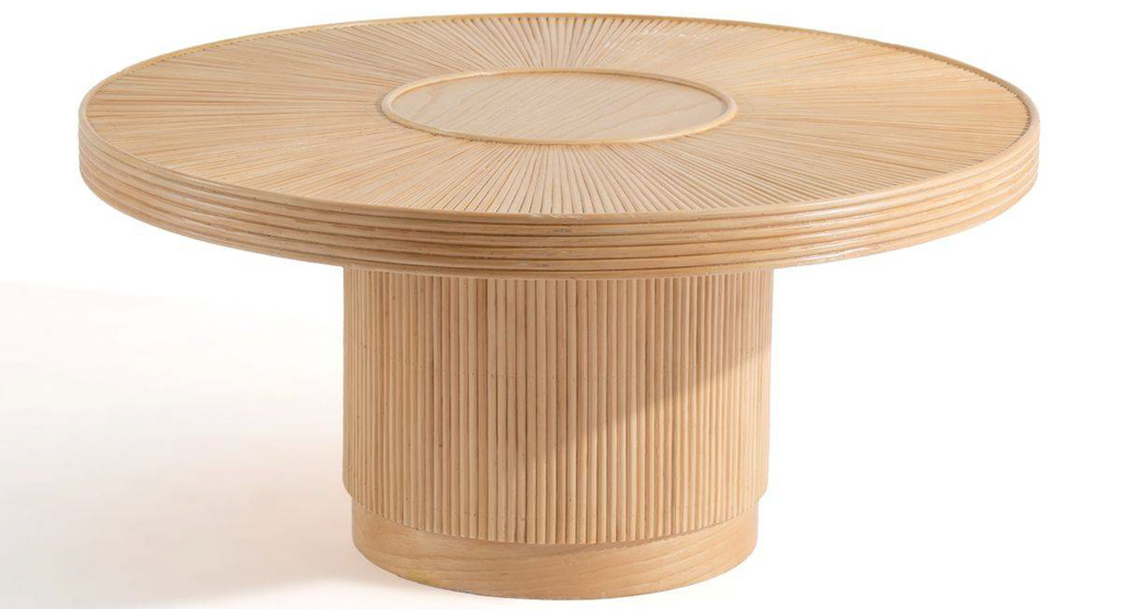 table basse ronde en rotin