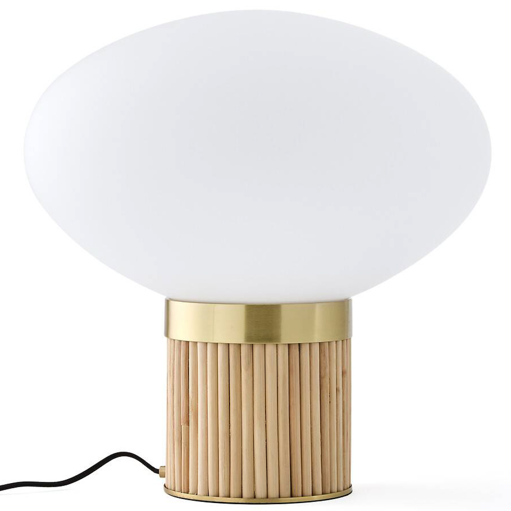 lampe baguette bambou et opaline