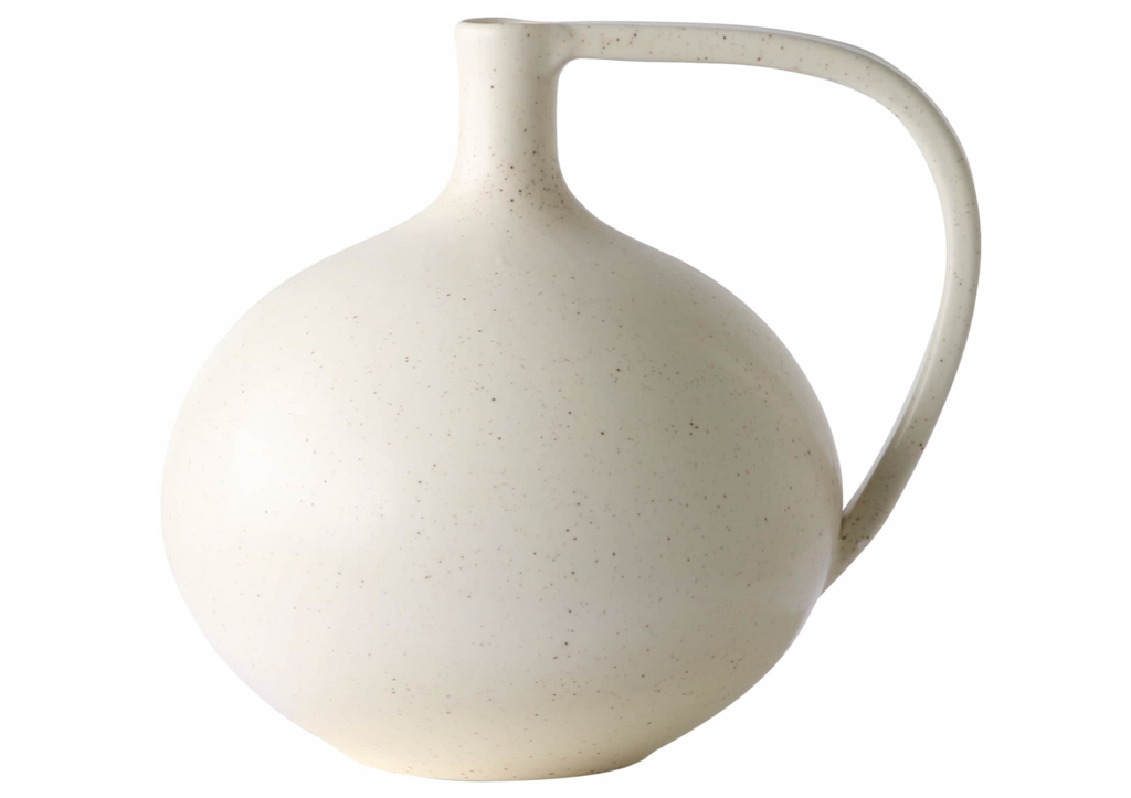 vase à anse en céramique blanche