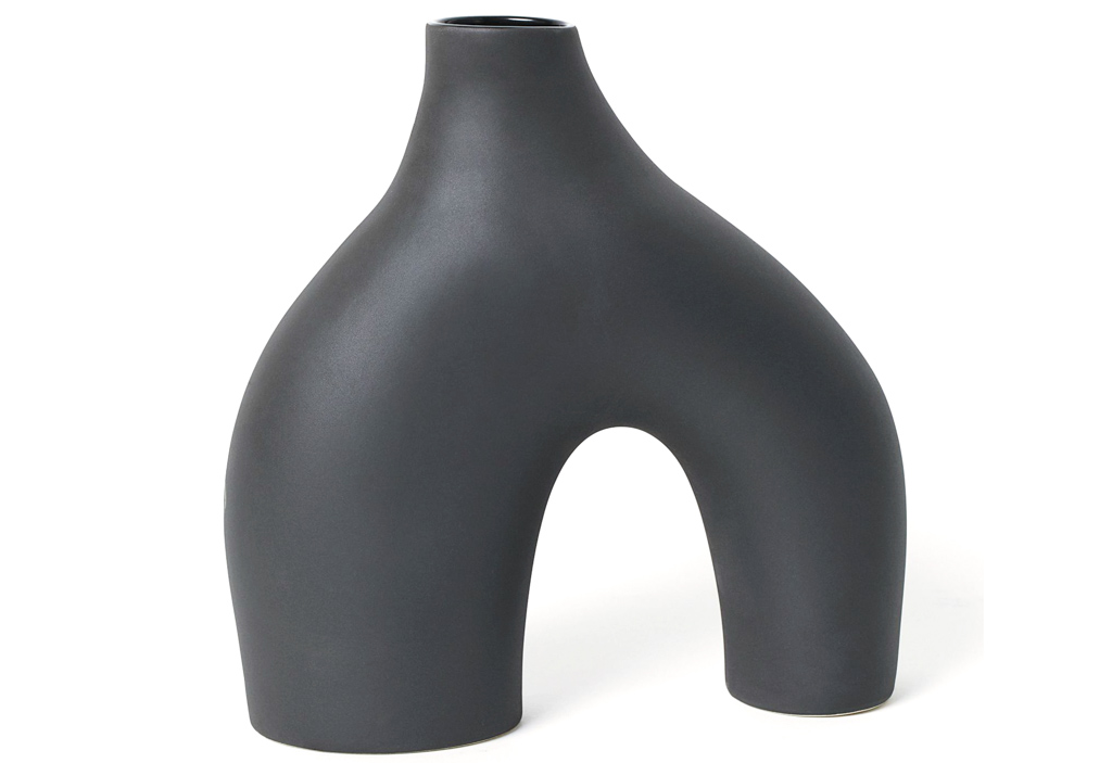 vase en céramique noire
