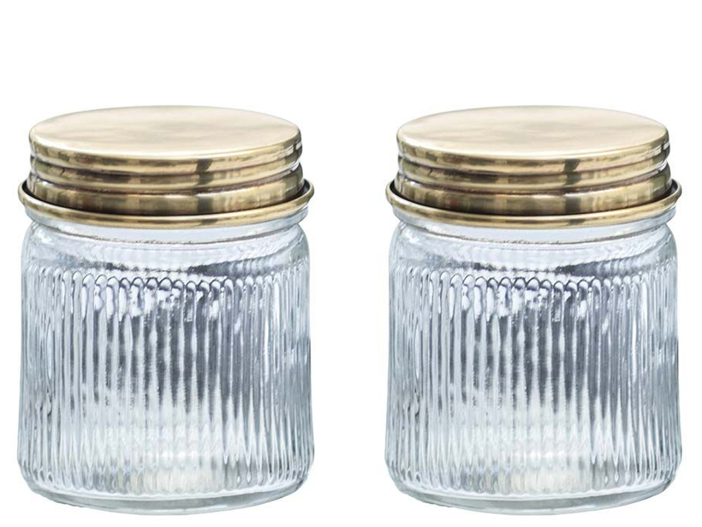 bocal en verre strié cadeau femme