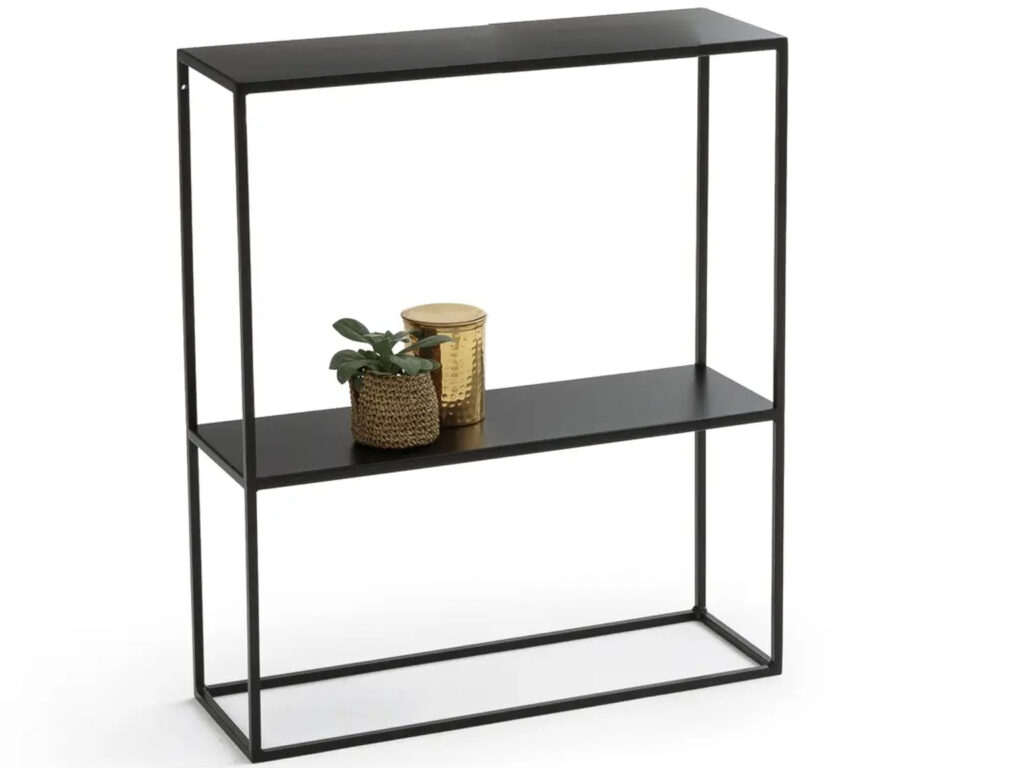 console étroite métal noir
