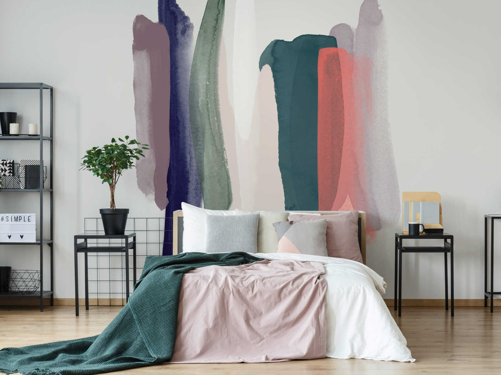 chambre mur coloré