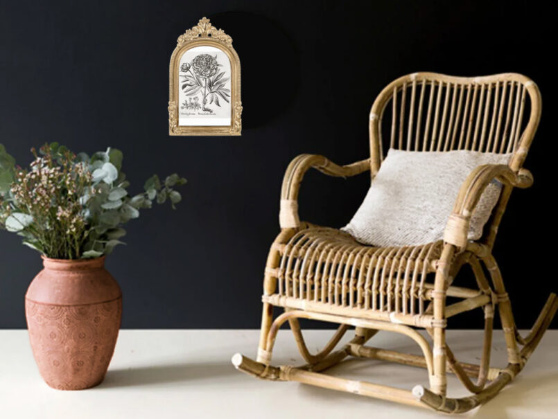 Rocking chair en rotin