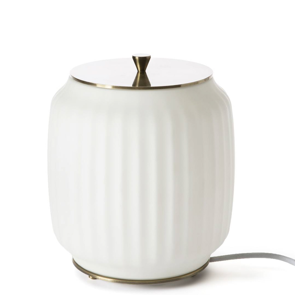 lampe vintage à poser opaline