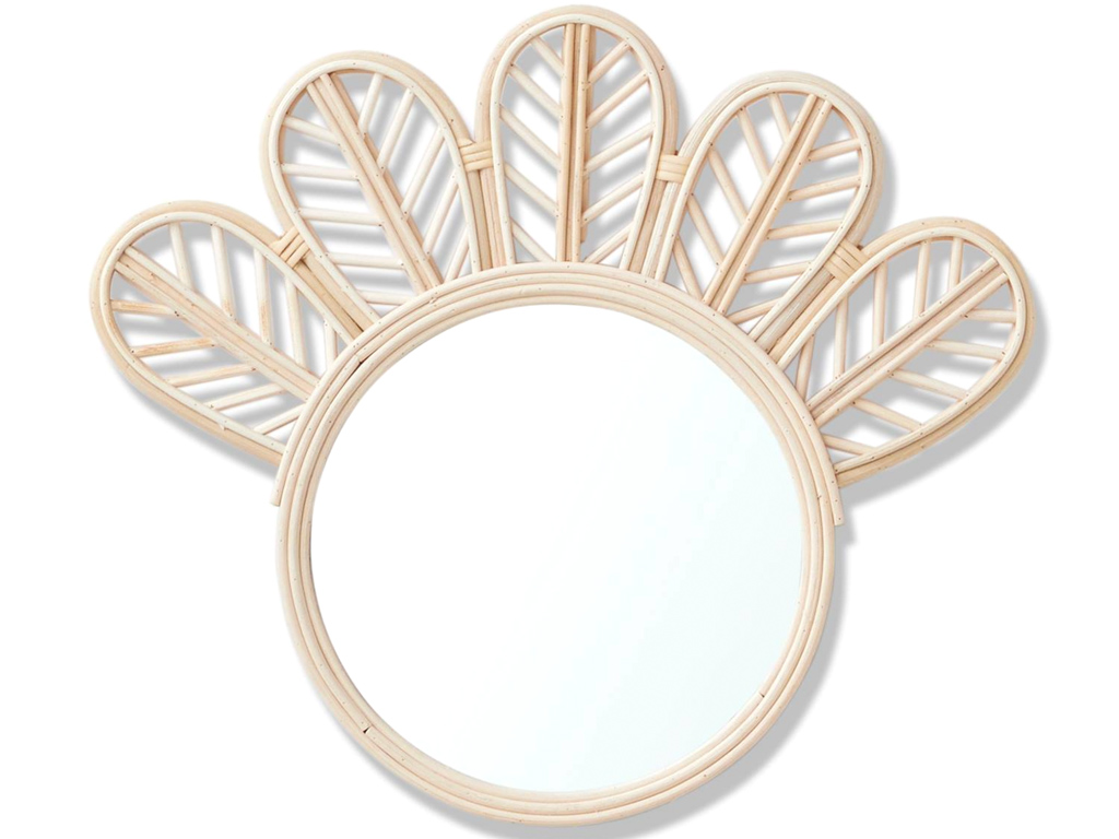 miroir en rotin enfant