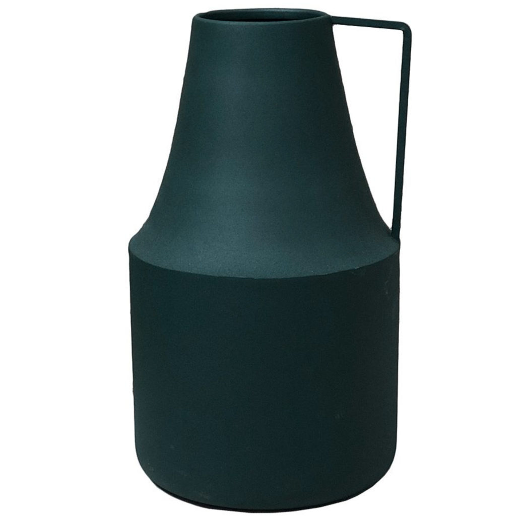vase à anse vert foncé