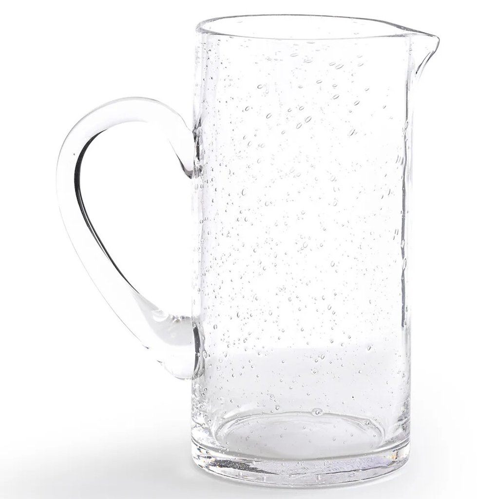 carafe en verre bullé