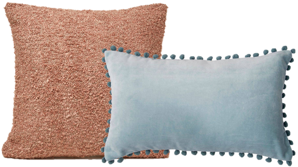 coussin bouclette terracotta