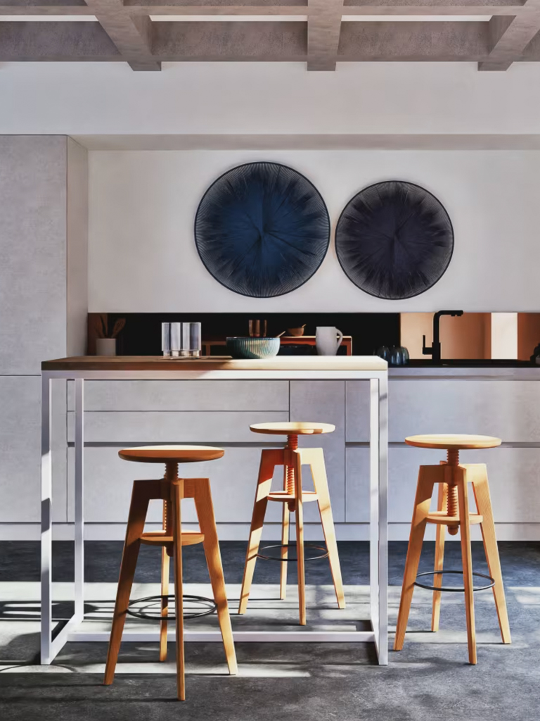 table haute et tabourets