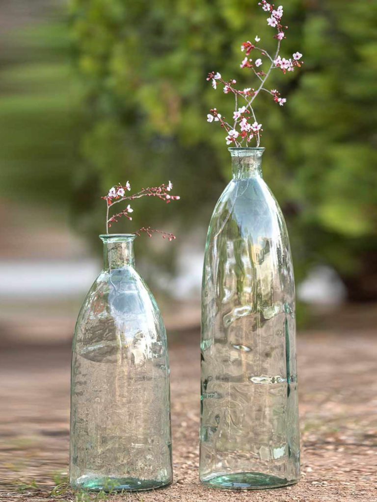 vase bouteille en verre