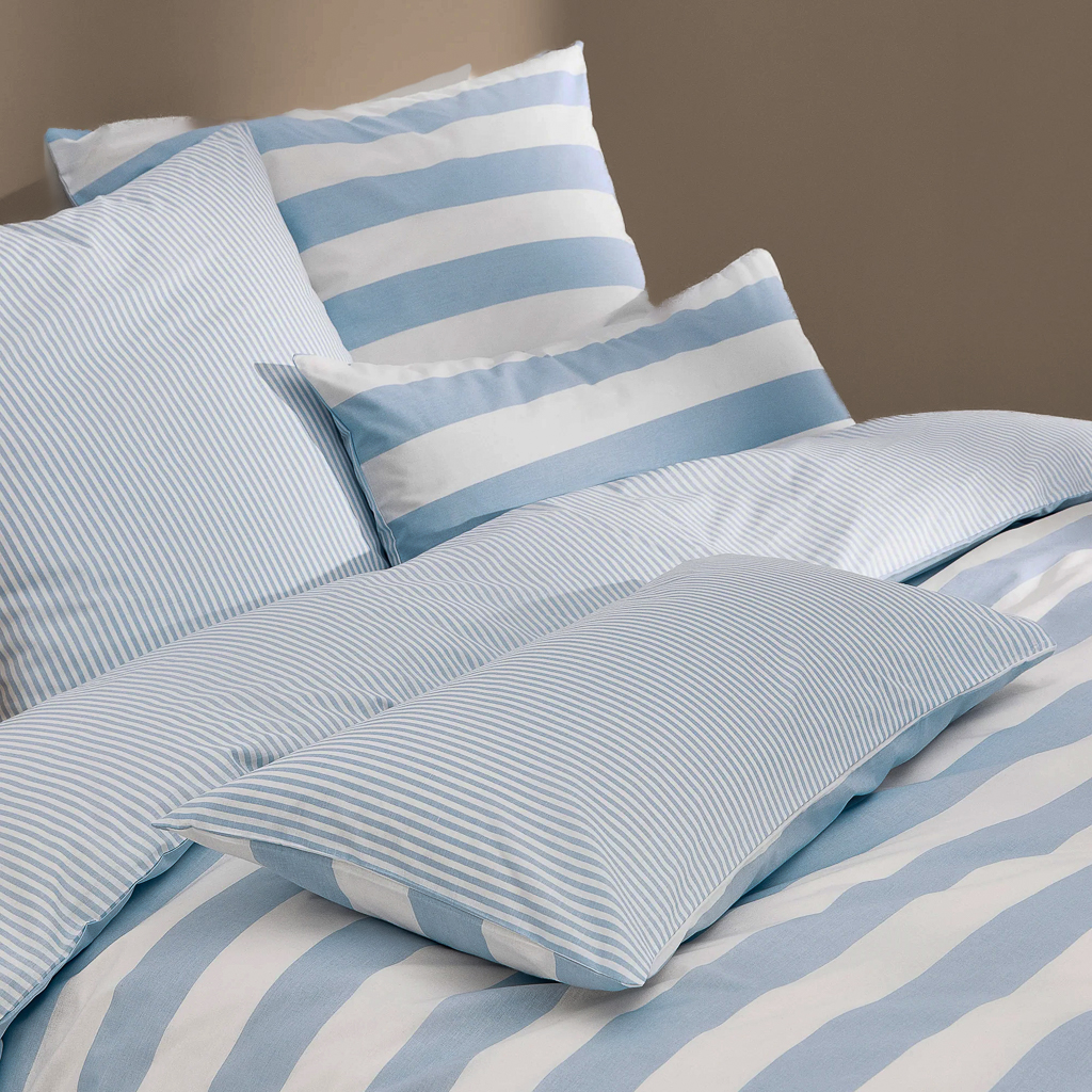 chambre bleu ciel et beige