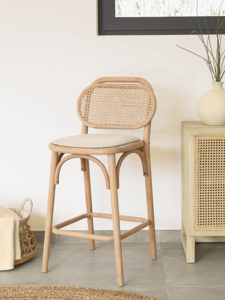 tabouret de bar cannage chic