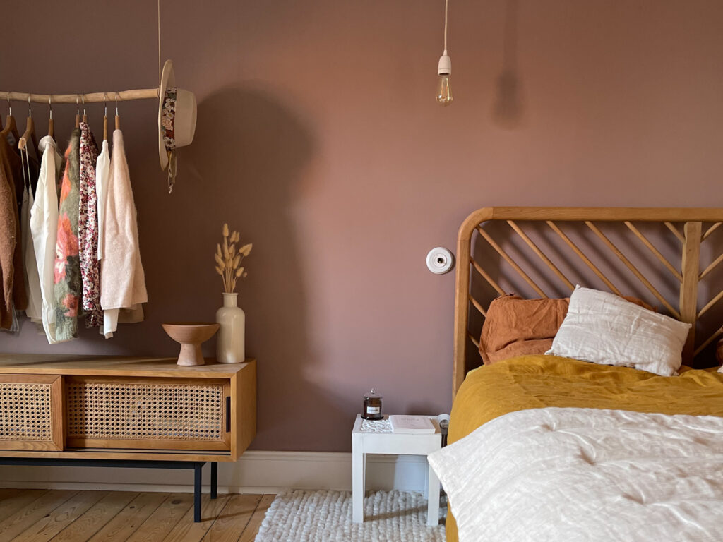 chambre parentale mur rose