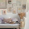 salon beige et lilas