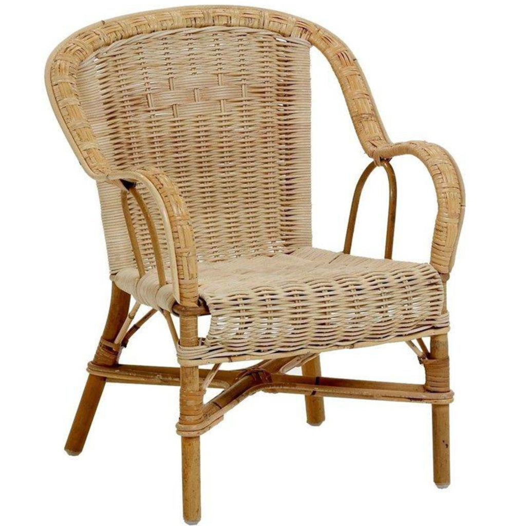 fauteuil enfant rotin