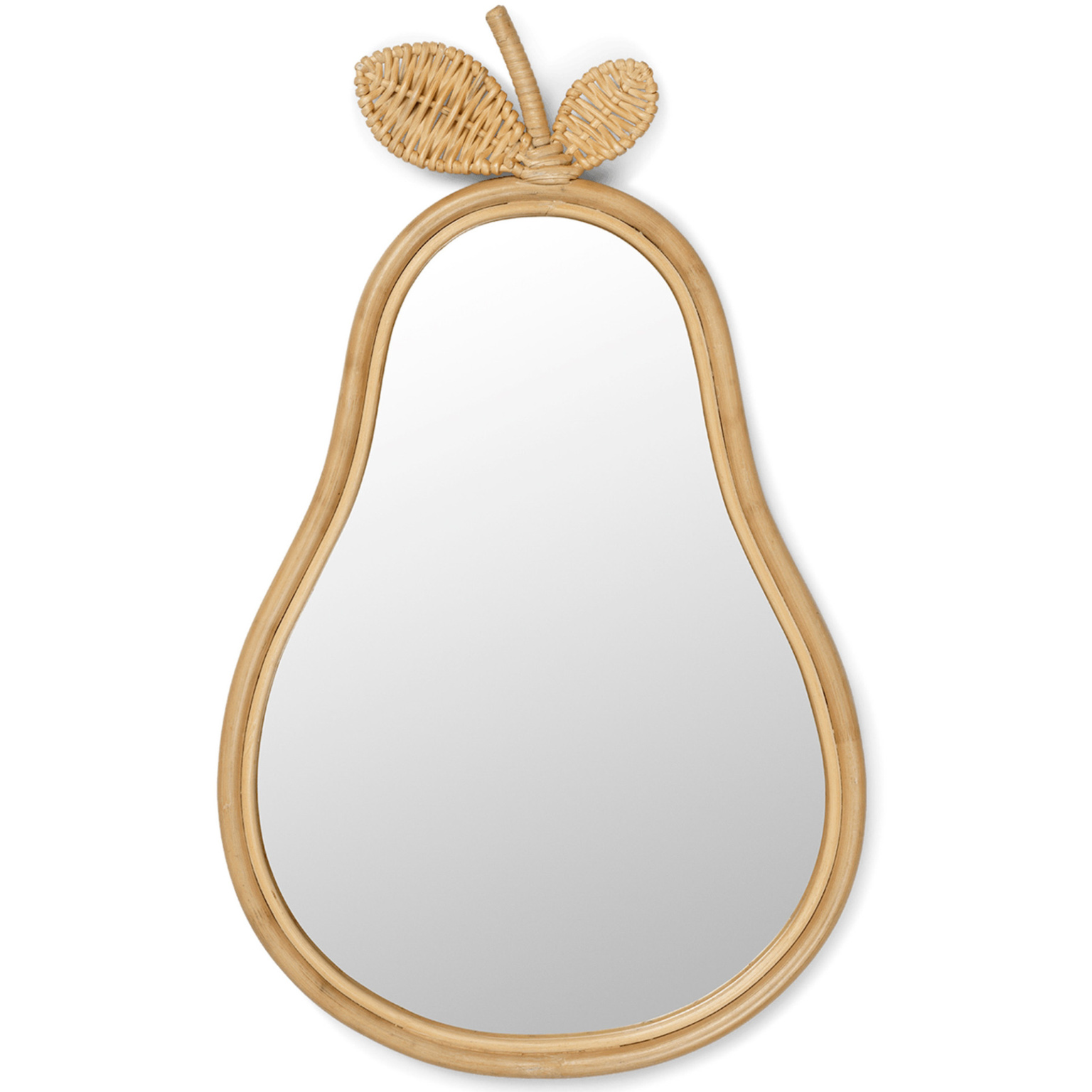 miroir poire rotin enfant