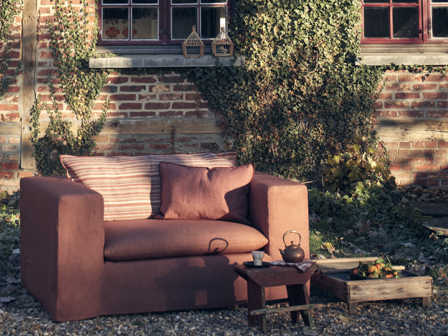 fauteuil d'extérieur terracotta