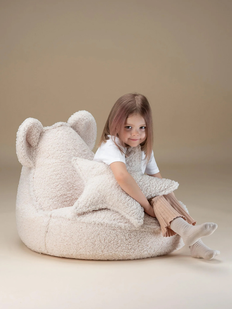 pouf ours bouclette enfant