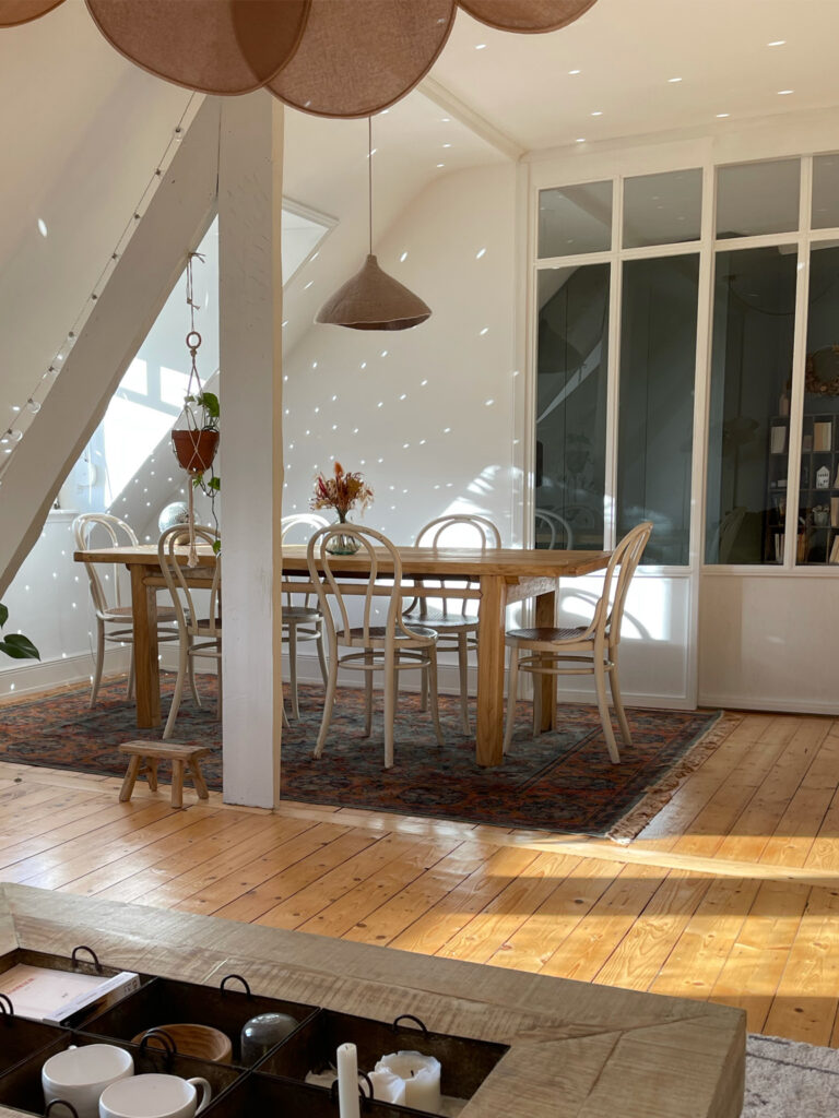 salle à manger bohème chic