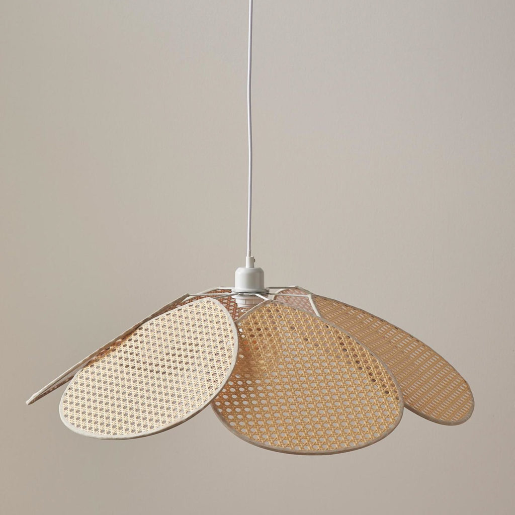 suspension fleur en cannage