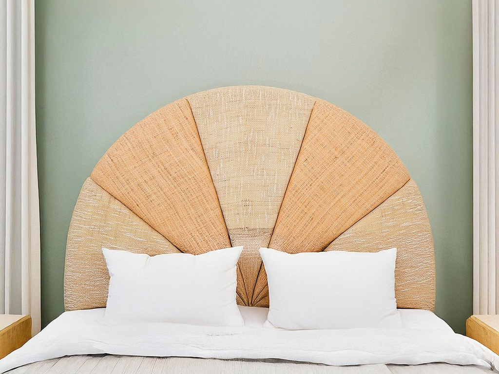 tête de lit arche design en fibres naturelles
