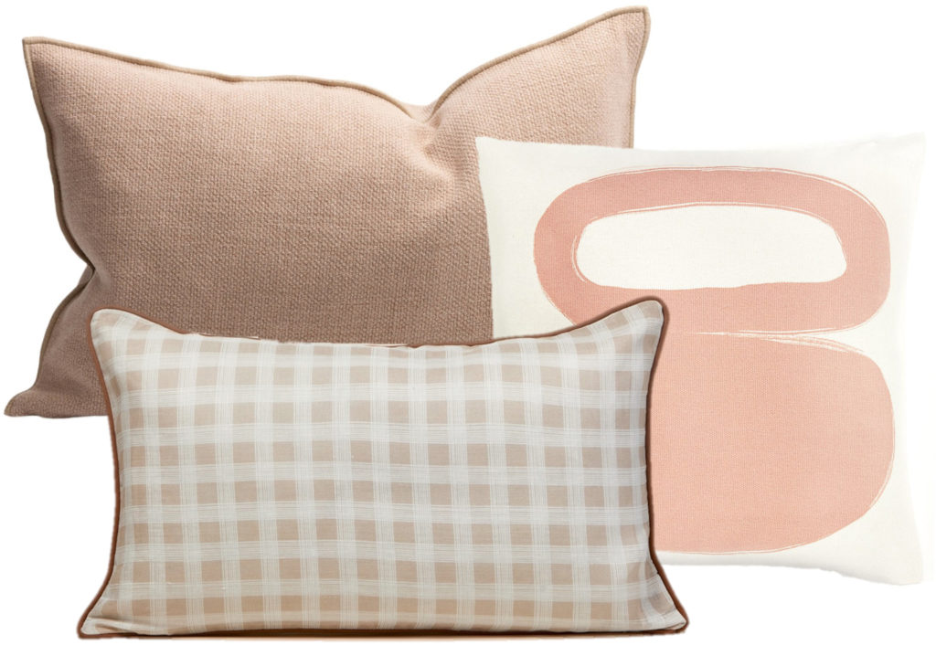 coussin rose nude