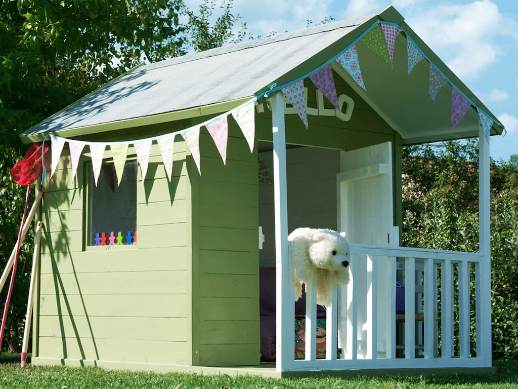 cabane en bois enfant à peindre