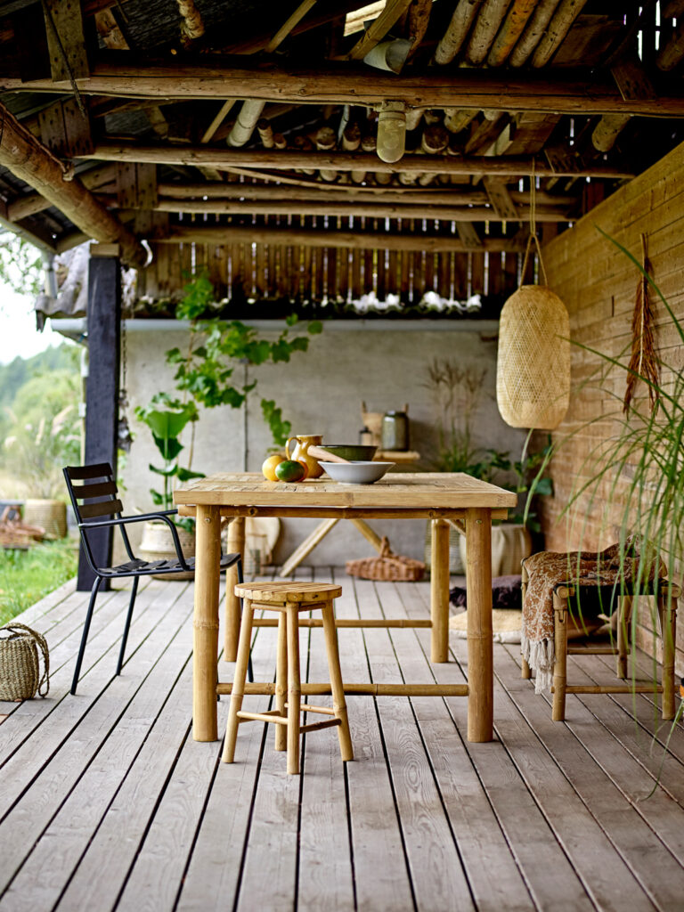 mobilier extérieur bambou