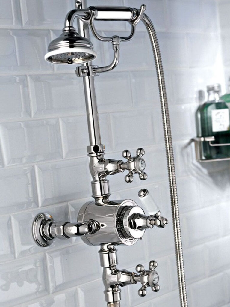 robinetterie douche rétro