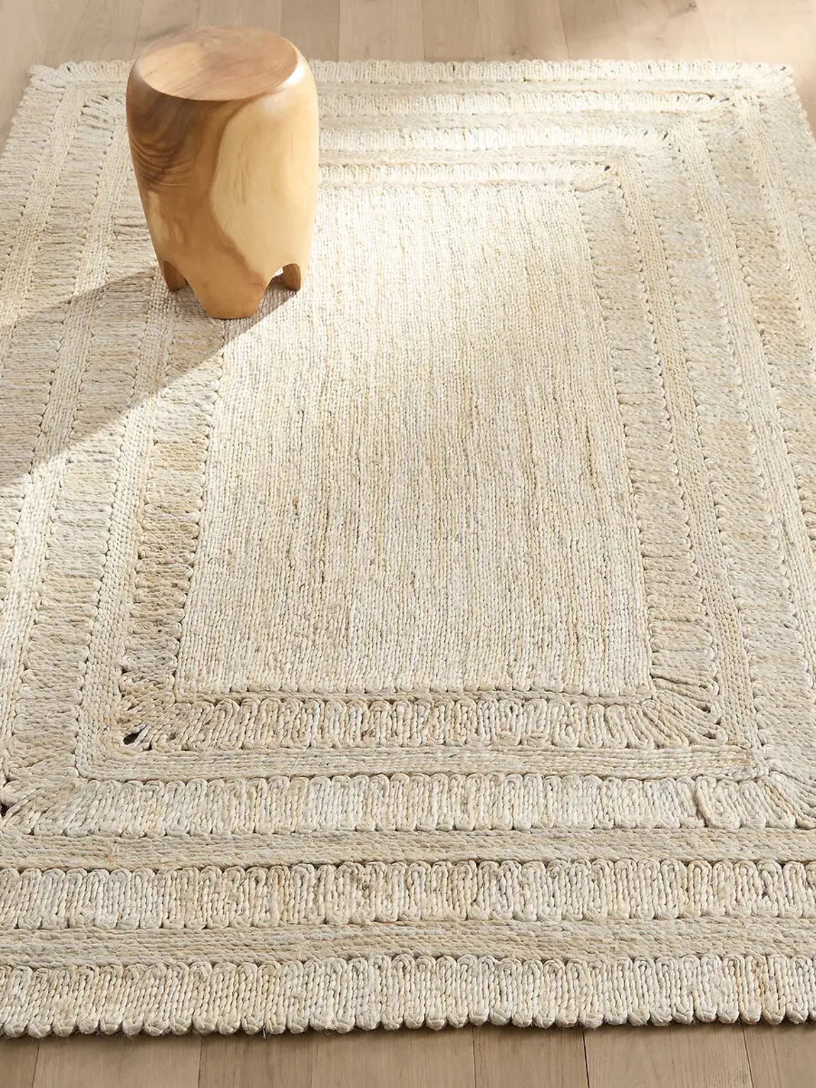 tapis en jute écru