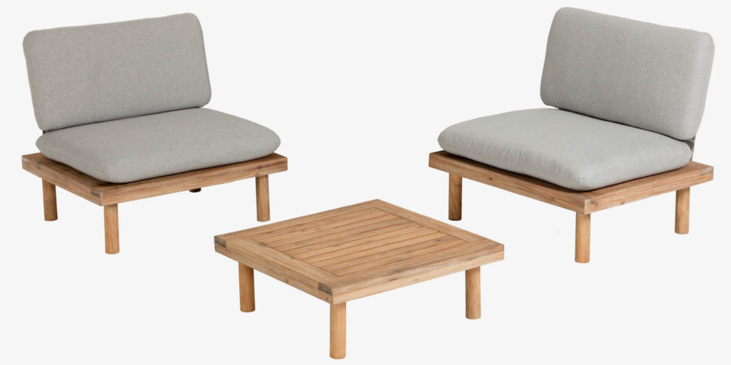 petit salon de jardin modulable