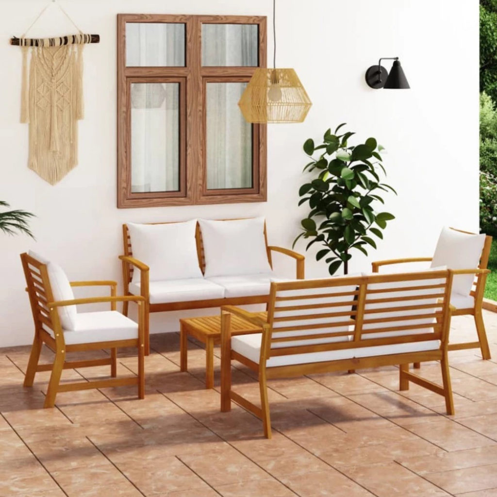 salon de jardin bois pas cher