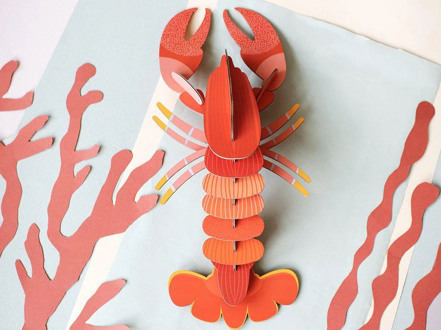 homard décoratif carton