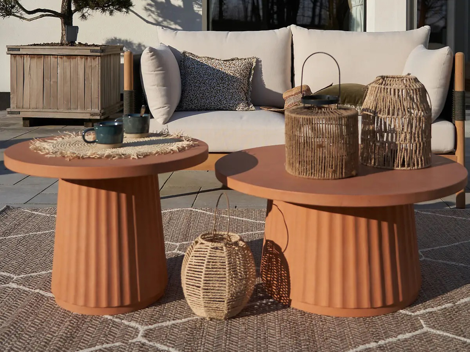 salon de jardin confortable et moderne