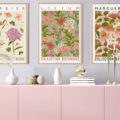 affiche fleurs vintage