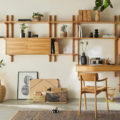 composition murale modulable bois