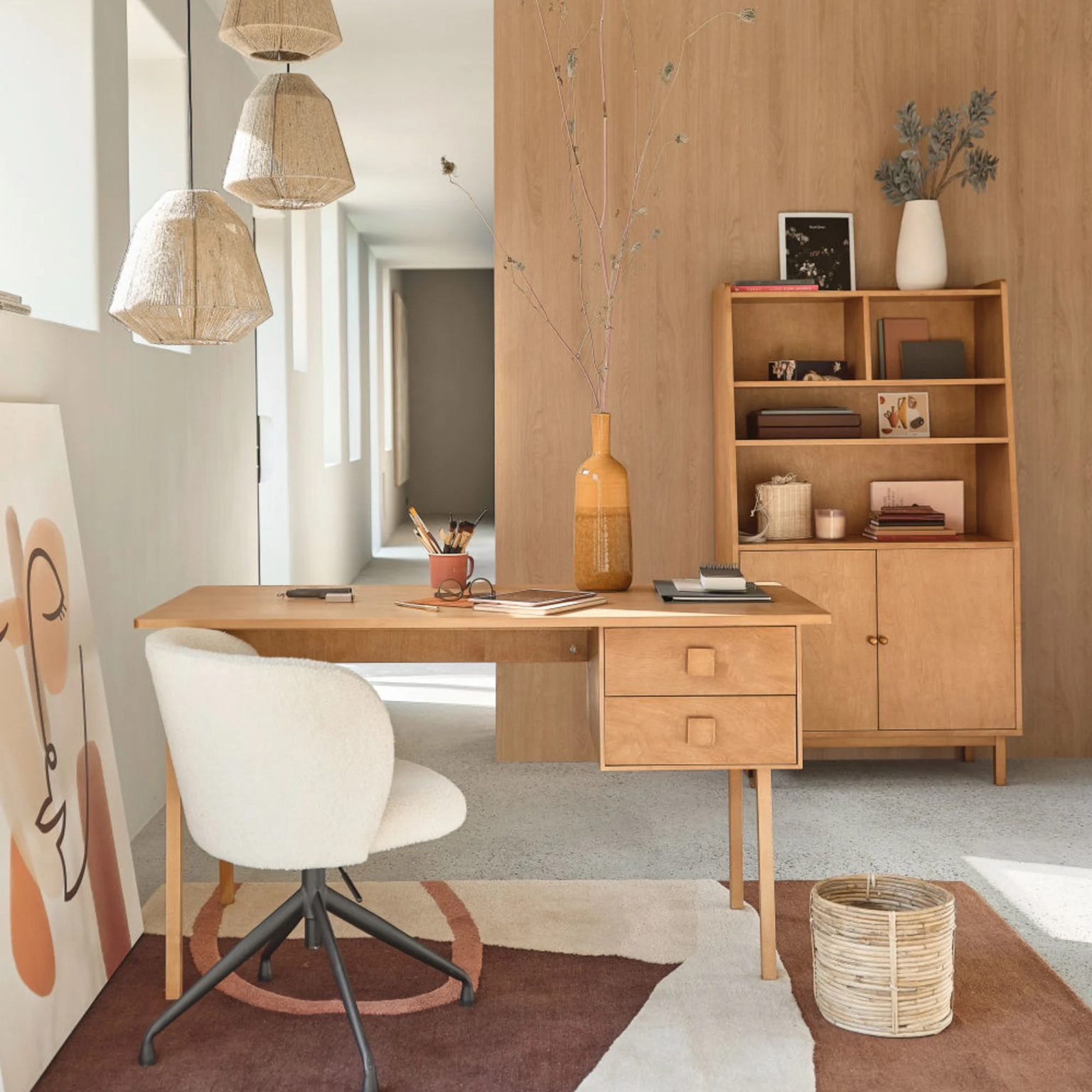 bureau vintage en bois