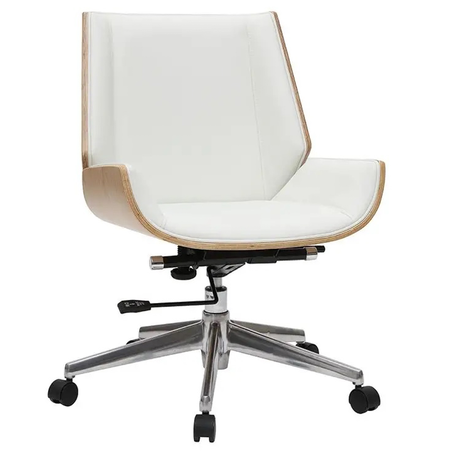 chaise de bureau bois et blanc