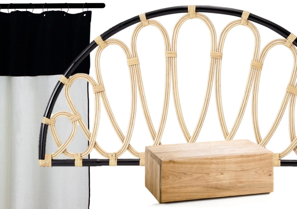 déco chambre noir et bois
