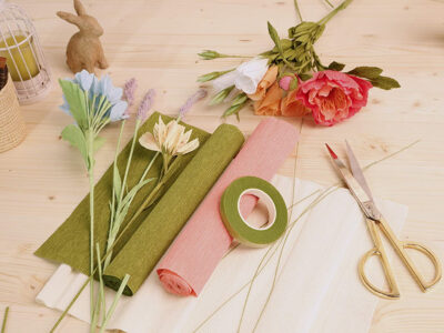 fleurs en papier DIY